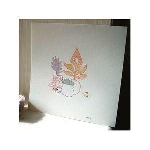 Original Artwork with Ink + Pencil Drawing by Me